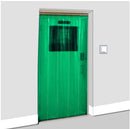 Light Gray Transparent Green Coloured Curtains (QuickMount)