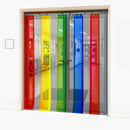 Transparent Rainbow PVC QuickMount Curtains – Fast Installation, Durable & High-Visibility Protection