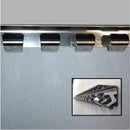 Dark Gray Solid Red Coloured Strip Curtains (Hook-on)