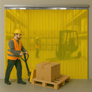 Transparent Yellow Creative Interior PVC Strip Curtains (Hook On)