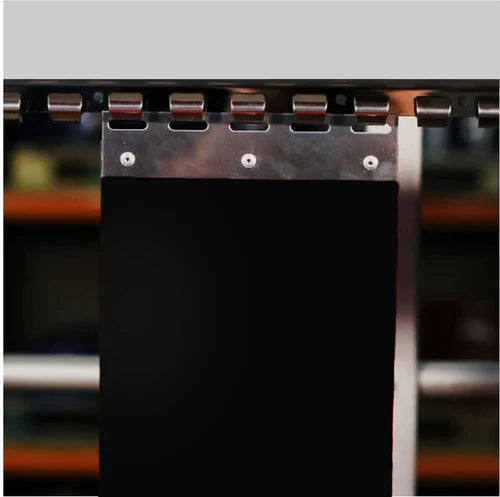 Solid Black PVC Strip Curtains – Hook-On, Durable & Easy to Install