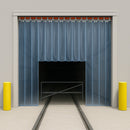 Train Shed Heavy Duty Clear PVC Strip Curtains (Swivel Hinge)