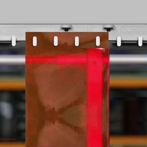 Transparent Red PVC Strip Curtains – Hook-On, Easy Install & Durable