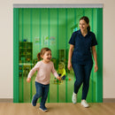 Transparent Green Nursery Freeflow Curtains (QuickMount)