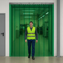 QuickMount Transparent Green PVC Strip Curtains – Easy Installation, Heavy-Duty & Durable for Industrial Use
