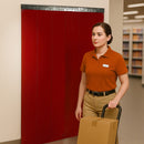 Solid Red PVC Strip Curtains – Hook-On Mounting, Durable, Easy-to-Install Industrial Barrier for Temperature & Dust Control