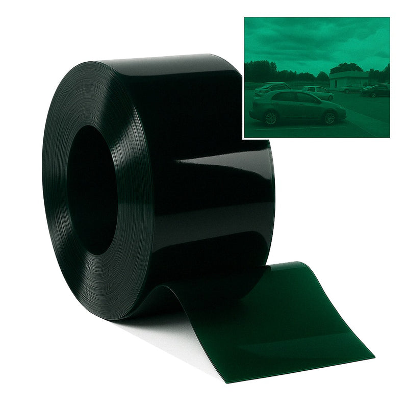 Transparent Green PVC Strip Bulk Roll (50m)