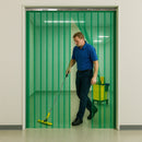 Transparent Green Exhibition & Event PVC Strip Curtains (Hook On)