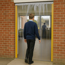 School Freeflow Clear PVC Strip Curtains (QuickMount)