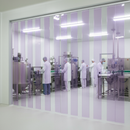 PVC Strip Curtain Antimicrobial Roll 50m | Medical-Grade Hygiene Barrier | Food Safe UK installed in professional UK setting