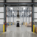 PVC Strip Curtain Twin Track Fixing Plates | Aluminium | Wall Mount Bracket Hardware UK installed in professional UK setting