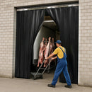 Abattoir Blackout PVC Strip Curtains – Heavy-Duty, Solid Black Hook-On Strips for Privacy & Hygiene