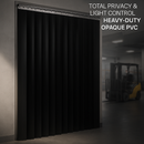 Opaque Black PVC Strip Curtain – Heavy-Duty Industrial Privacy & Blackout Screen (Custom Cut, UK-Made)