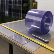 PVC Clear Strip Curtain Roll | Industrial Cut-to-Length | Heavy-Duty Transparent Material UK