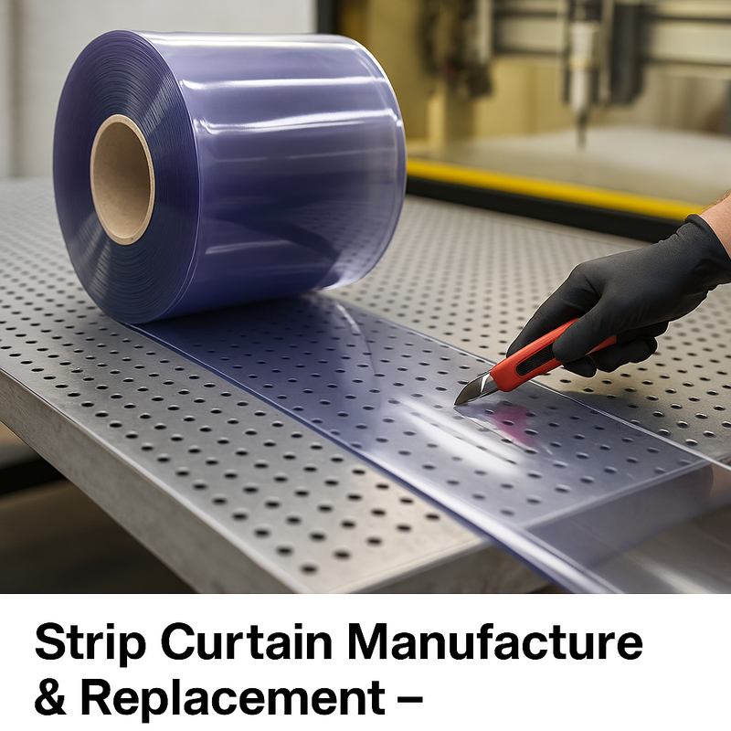 Clear PVC Roll – Industrial Strip Curtain Material for Manufacture & Replacement (Cut-to-Length, UK-Made)