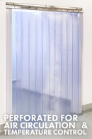 Perforated PVC Strip Curtain Material – Airflow & Ventilation Grade (Cut to Size from Bulk Roll)