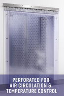 Perforated PVC Strip Curtain Material – Airflow & Ventilation Grade (Cut to Size from Bulk Roll)