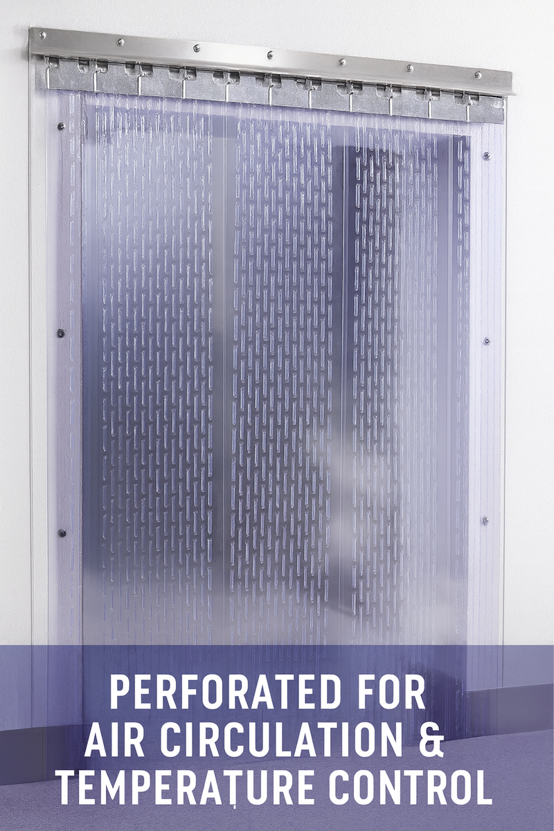 Perforated PVC Strip Curtain Material – Airflow & Ventilation Grade (Cut to Size from Bulk Roll)