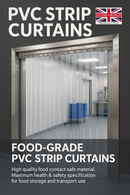 Food Grade PVC Strip Curtains UK – Clear Industrial Doorway Strips for Cold Rooms, Warehouses & Factories (Made in Britain)