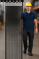 Hook-On Fly Mesh Curtain Replacement Strips Black Insect Mesh with Stainless Steel Plate - Antimicrobial & UV Resistant Ideal for Bug-Free Areas