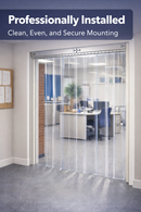 School Freeflow PVC Strip Curtains – QuickMount System for Easy Installation & Long-Lasting Durability