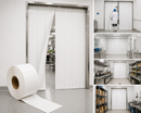 Solid White Opaque PVC Strip Curtain Material | 200mm Wide x 2mm Thick | Food Grade Hygienic Barrier Strip | Cut to Length Per Metre | UK