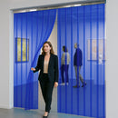 Transparent Blue Exhibition & Event PVC Strip Curtains (Hook On)