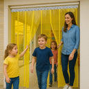 Transparent Yellow Nursery Freeflow PVC Strip Curtains (QuickMount)