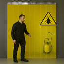 Transparent Yellow PVC Strip Curtains (Hook-on)