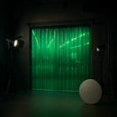 Transparent Green Creative Interior Strip Curtains (Hook On)