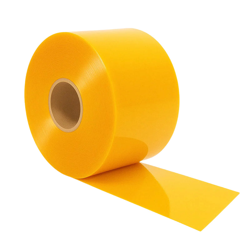 Anti Insect PVC Strip Curtain 50m Roll Translucent Yellow