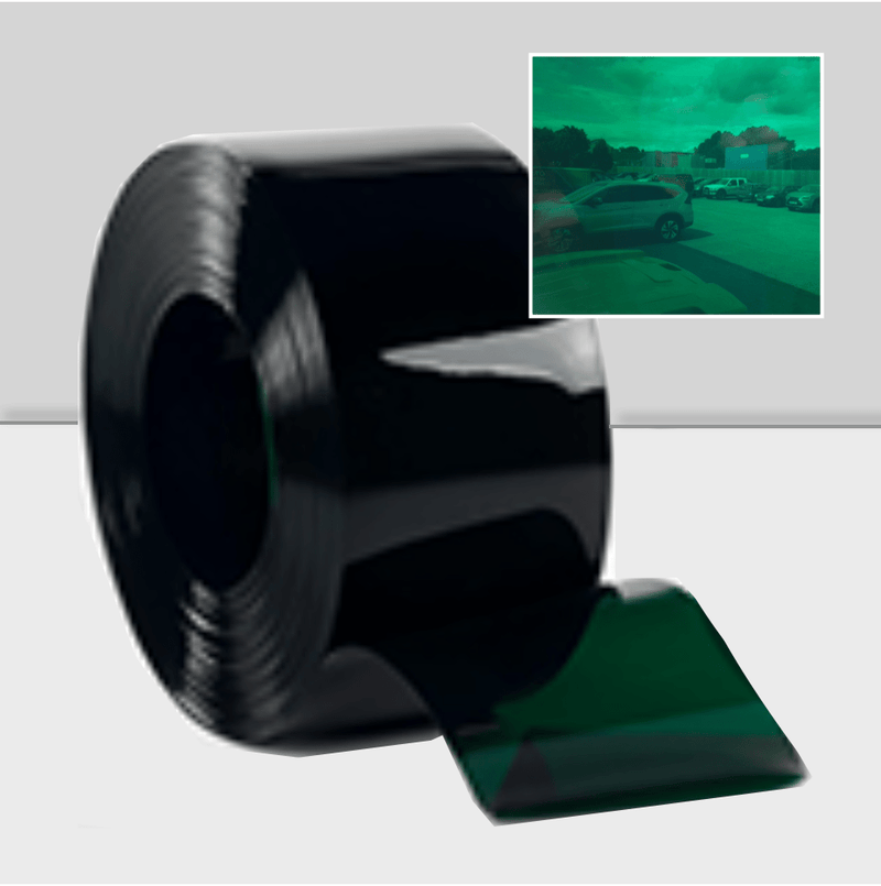 Black Transparent Green PVC strip Linear Metre