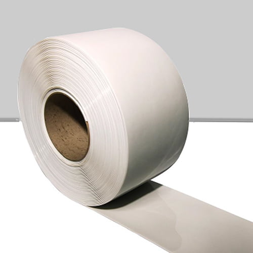 Light Gray Opaque solid White PVC strip Linear Metre