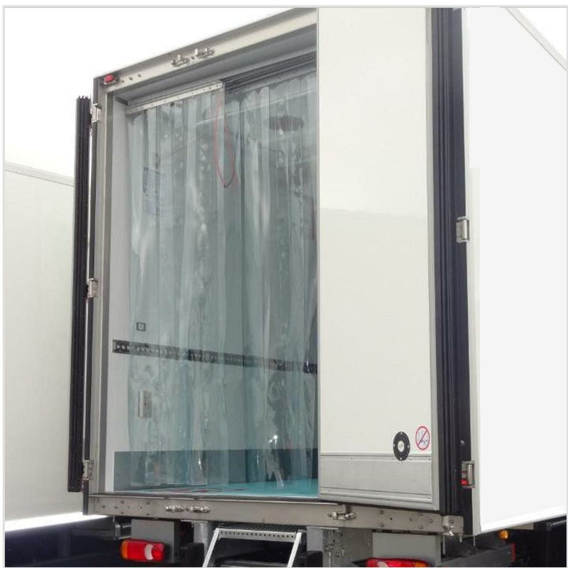 Light Gray Delivery Vehicle Strip Curtains (Hook-on)