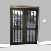 Gray FlyMesh Insect Strip Curtains (Hook-on)