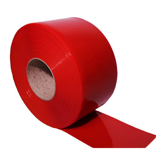Solid Red PVC Strip Curtain Roll 50m | Zone Marking UK