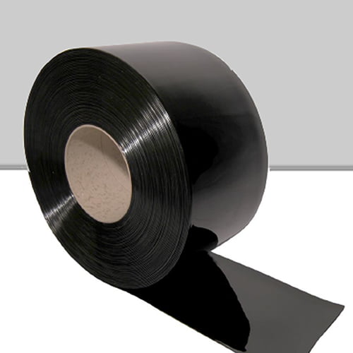 Dark Slate Gray Opaque solid Black PVC strip Linear Metre