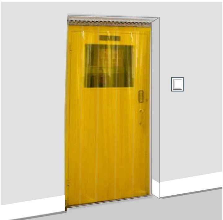Dark Goldenrod Transparent Yellow Nursery Freeflow Curtains (QuickMount)