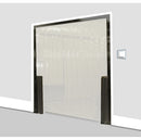 Light Gray Transparent Yellow Strip Curtains (Hook-on)